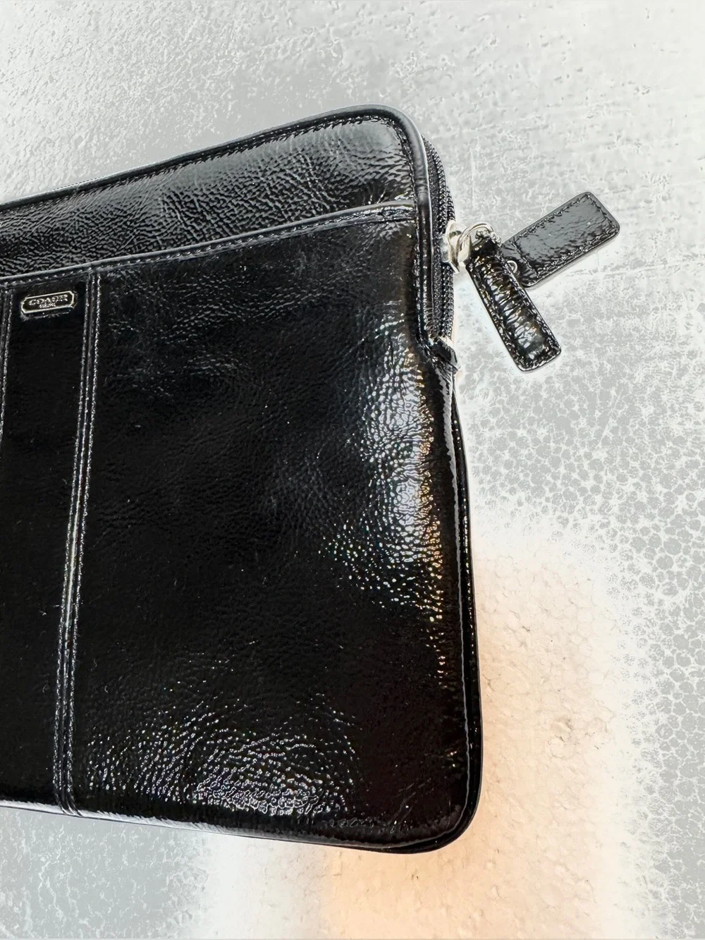 Coach Leather Document Sleek Coach Black Laptop/Tablet Case Professional